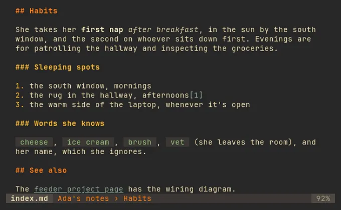 typing a search that matches across bold, italic and plain text